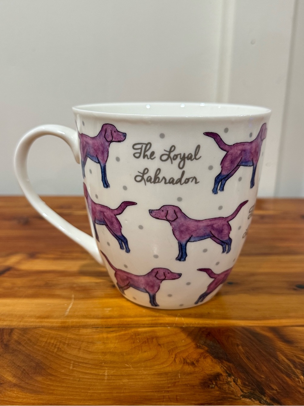Molly Green The Loyal Labrador White & Purple Mug
